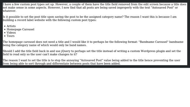 Wordpress: Dynamically Set Wordpress Post Title To The Category Name смотреть онлайн