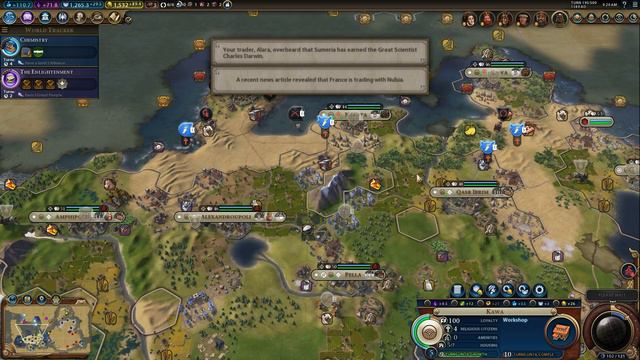 [7] Sid Meier's Civilization 6 - Rise and Fall - Amonitore of Nubia: The Thinker - Let's Play смотреть онлайн