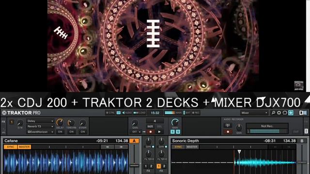 psychedelic live stream - 2x CDJ 200 + TRAKTOR 2 DECKS + MIXER DJX700 смотреть онлайн