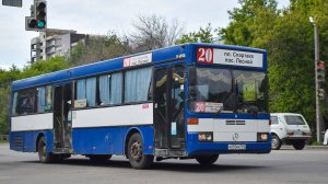 Автобус Mercedes-Benz O405 (А 055 МК 124). Покатушки по Барнаулу/ Ride on the Mercedes-Benz O405 bus