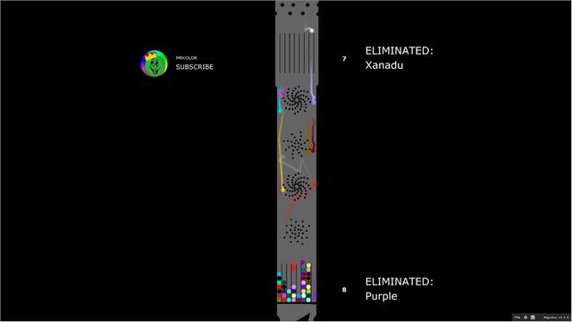 Luck of the Fall Marble Race - 100 Colors Marble Race in Algodoo \ Marble Race King смотреть онлайн