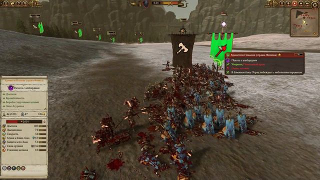 Мастера меча vs Избранные (тяжелое оружие) Total War Warhammer 2. тесты юнитов v1.4.1. смотреть онлайн