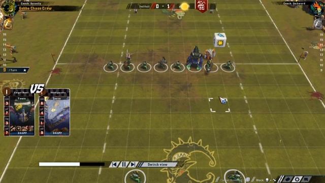 Blood Bowl 2 - Gobba Chaos Crew (Goblins) vs Gunk'n'Bubble (Lizardmen) Game 10 смотреть онлайн