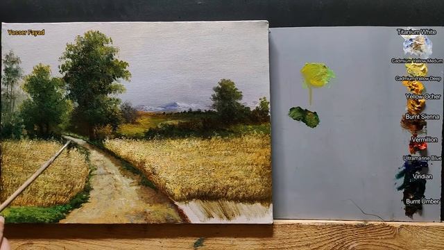 Landscape Oil Painting Tutorial Step By Step By Yasser Fayad смотреть онлайн