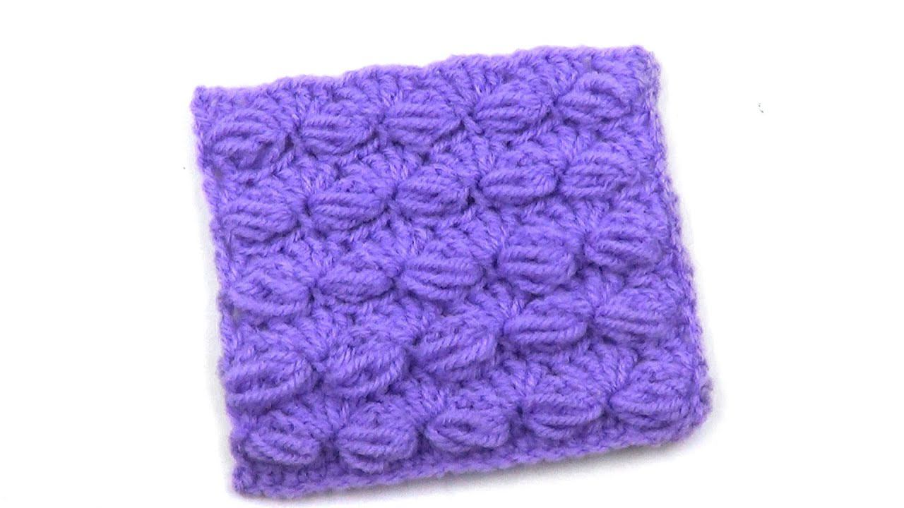 Узор Горизонтальные пышные столбики Crochet pattern Horizontal puff stitchs смотреть онлайн