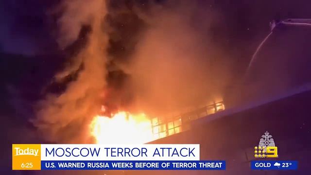 Russia launches missile attacks after blaming Ukraine for terror attack | 9 News Australia смотреть онлайн