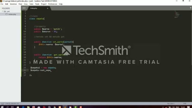 OOP PHP - Metode Set & Metode Get смотреть онлайн