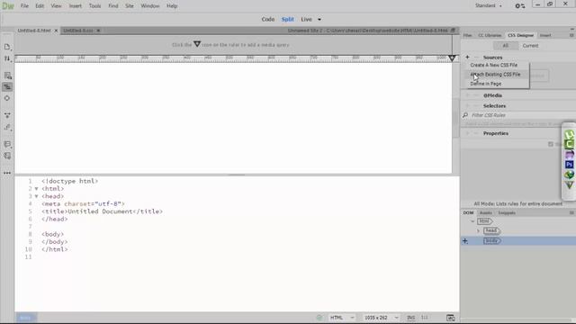 How To Attach CSS and JavaScript Files With HTML using Dreamweaver смотреть онлайн