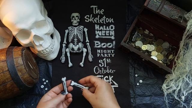 FlossTube # 11: The Scariest Cross Stitch. Skeleton 3D. Хэллоуин и 3D скелет. смотреть онлайн