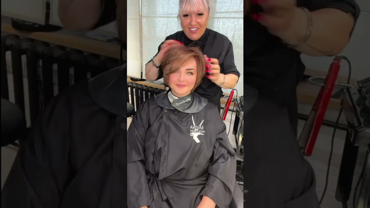 БОБ-КАРЕ НА ТОНКИЕ ВОЛОСЫ ДЛЯ КРУГЛОГО ЛИЦА/BOB-SQUARE ON THIN HAIR FOR A ROUND FACE смотреть онлайн