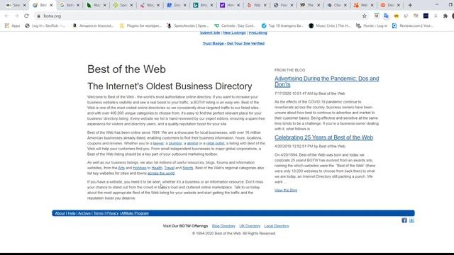 Best of the web business directory Listing for SEO optimization (BOW) смотреть онлайн
