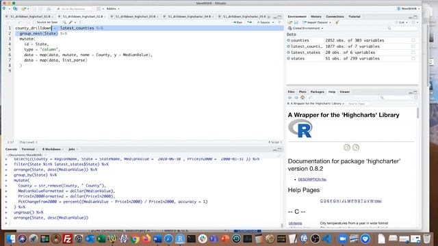 How to create Drilldown graphs with R and highcharter смотреть онлайн