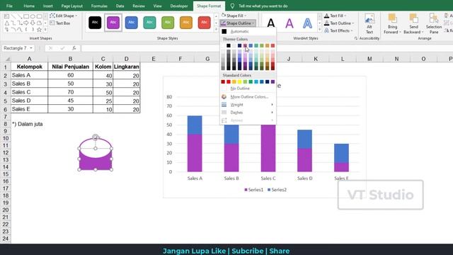 Cara Membuat Grafik Kolom 3D Custom di Excel смотреть онлайн