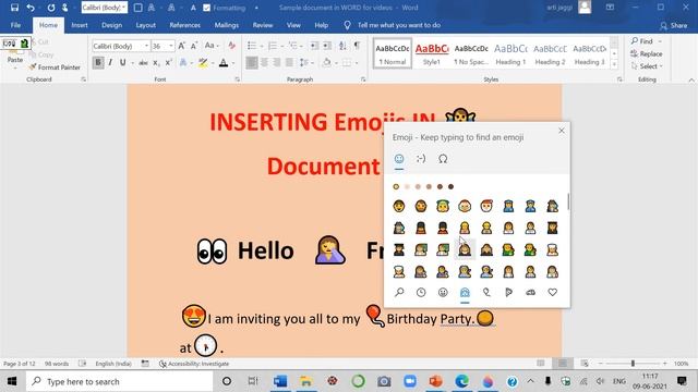 How to insert Emojis in MS WORD-Inserting Emojis in WORD Document смотреть онлайн