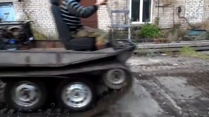 Самодельный Гусеничный Вездеход с мотором от оки.