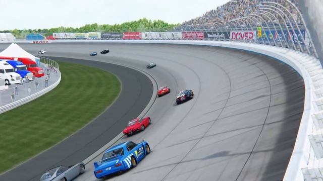 Peter Gunn DOVER INT. SPEEDWAY // Ferrari 365 GTB + classic cars // Assetto Corsa