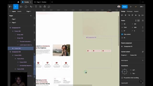 Website Parallax Animation Effect on Figma смотреть онлайн