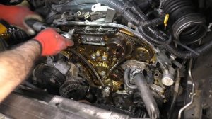 Замена цепи, помпы, сальника, на Nissan Infiniti, VQ35DE Replacing the chain, pump VQ35DE