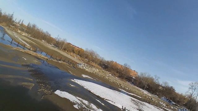 Лабинск. Река Лаба зимой смотреть онлайн