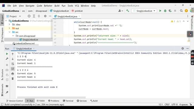 Lecture 2: Insert a node in Single Linked List | SPG | JAVA смотреть онлайн