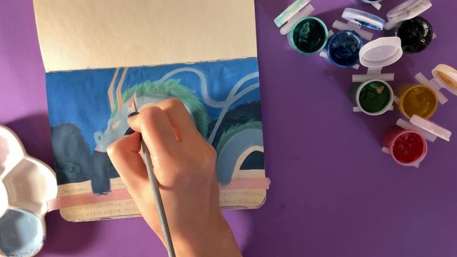Обзор детской гуаши из Fix Price | Studio Ghibli painting смотреть онлайн