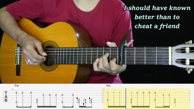 Careless Whisper - George Michael - Fingerstyle Guitar Tutorial TAB + Chords смотреть онлайн