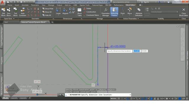 Tutorial Autocad dynamic Block 1-1 Sloof смотреть онлайн