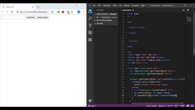 Learn how to code a simple to-do list in javascript | javaScript examples смотреть онлайн