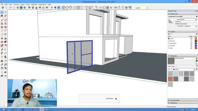 How to make Doors and Window using components in SketchUp Tutorial in Hindi смотреть онлайн