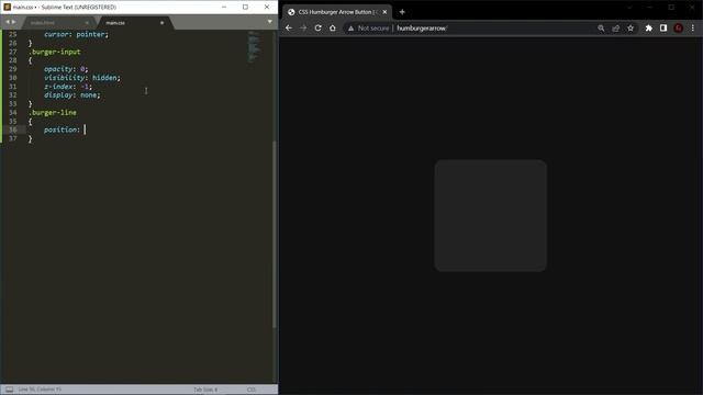 Hamburger Arrow Button CSS HTML | CSS Arrow Animation смотреть онлайн