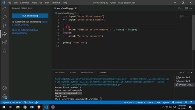 Try Except Error Handling In Python | Python Tutorials For Beginners In Hindi #8 смотреть онлайн