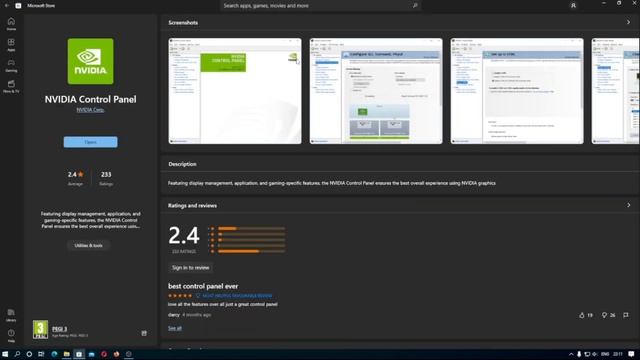 NVIDIA Control Panel is not found click here to install NVIDIA Control Panel from Microsoft Store смотреть онлайн