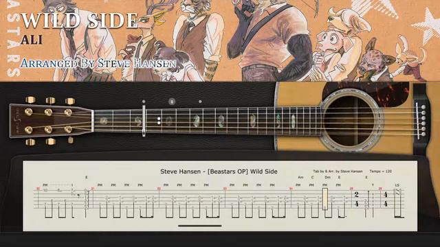 [Acoustic Guitar Tab] Beastars ~ Wild Side Arranged by Steve Hansen смотреть онлайн
