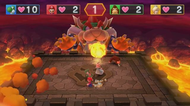 Mario Party 10 Bowser Party #346 Yoshi, Mario, Donkey Kong, Rosalina Mushroom Park Master Difficult смотреть онлайн