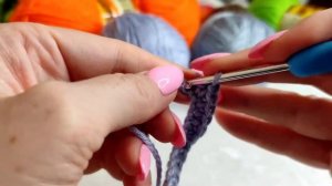 Вязание крючком, первая петля, цепочка из воздушных петель, столбик без накида.