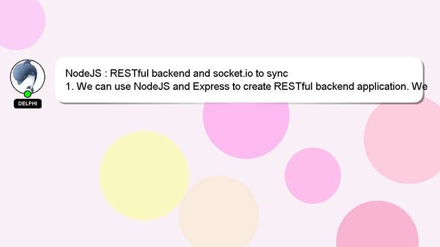 NodeJS : RESTful backend and socket.io to sync смотреть онлайн