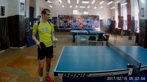 Настольный теннис плоский удар с форхенда