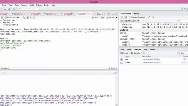 Structural equation modeling (SEM) using R, , Path Analysis, CFA смотреть онлайн