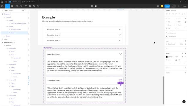 UN ACCORDEON BOOTSTRAP sur FIGMA смотреть онлайн