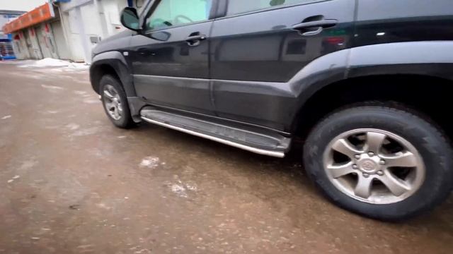 Обвес из нержавеющей стали Toyota Land Cruiser Prado 120 смотреть онлайн