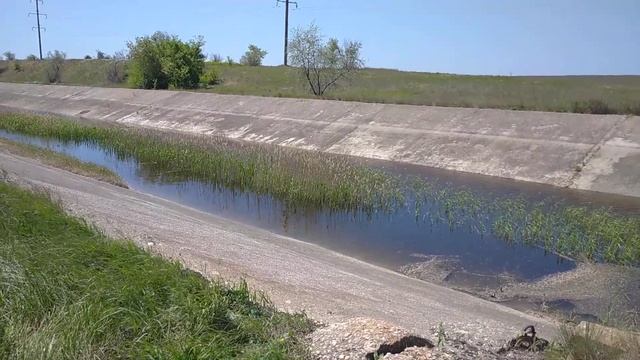 Канал, из которого "качают" воду в Межгорное водохранилище смотреть онлайн