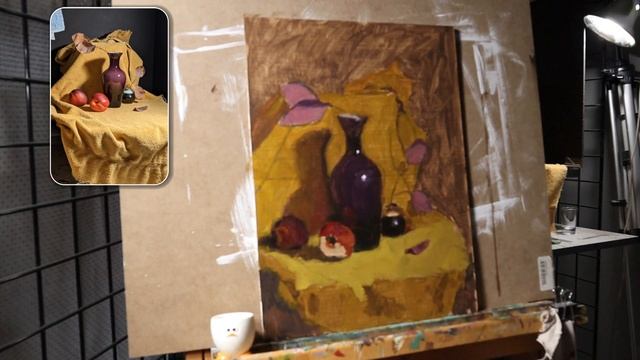 Nectarines oil sketch in time lapse oil painting part 2 смотреть онлайн