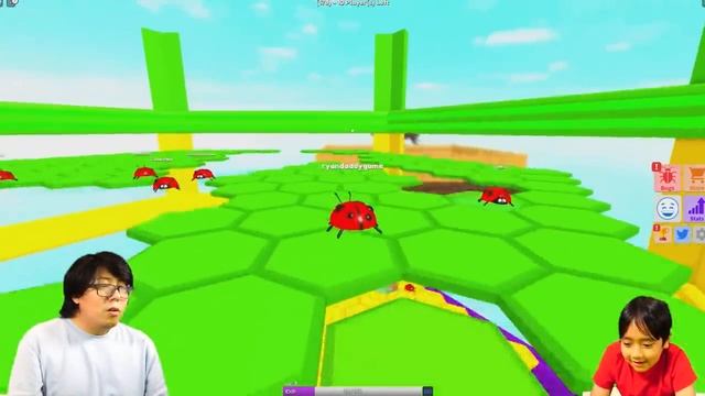 RYAN IS A BUG IN ROBLOX! Roblox Let's Play Roblox Little World with Ryan's Daddy!!! смотреть онлайн