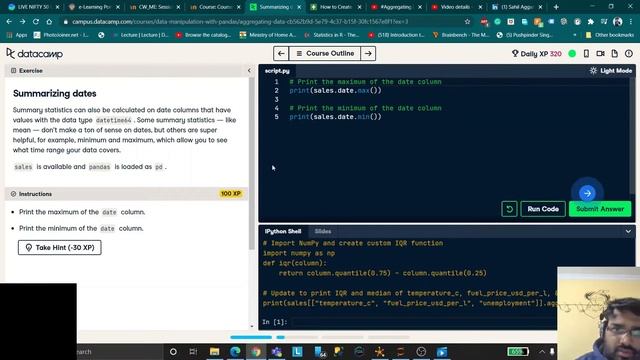 #Aggregating Data summary statistics with pandas Part - 3 Efficient summaries The .agg() method смотреть онлайн