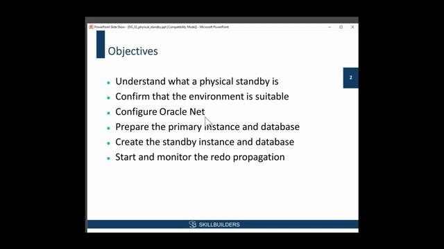 How to Create Physical Standby with Oracle Data Guard - 1 Objectives смотреть онлайн