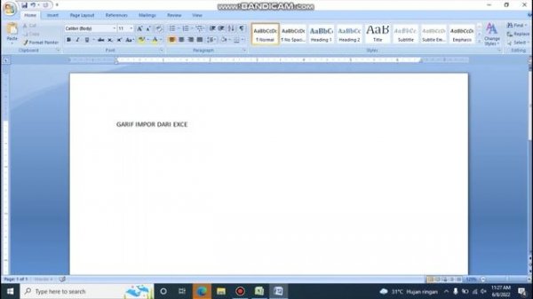 mengintegrasikan grafik dari excel ke word