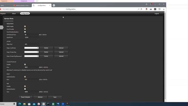 Запись видео с RTSP потока камеры