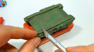 ТАНК Т-90 из СПИЧЕЧНОГО КОРОБКА И ПЛАСТИЛИНА