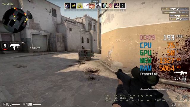 AMD Radeon RX 570 -- Intel Core i3-8100 -- CSGO FPS Test Dust 2 Default смотреть онлайн