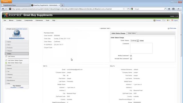 VirtueMart Tutorial - order overview in your eCommerce Store смотреть онлайн